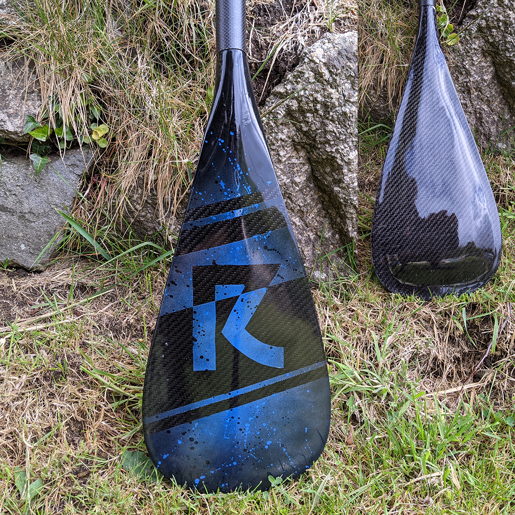Blue Speckle Carbon Paddle